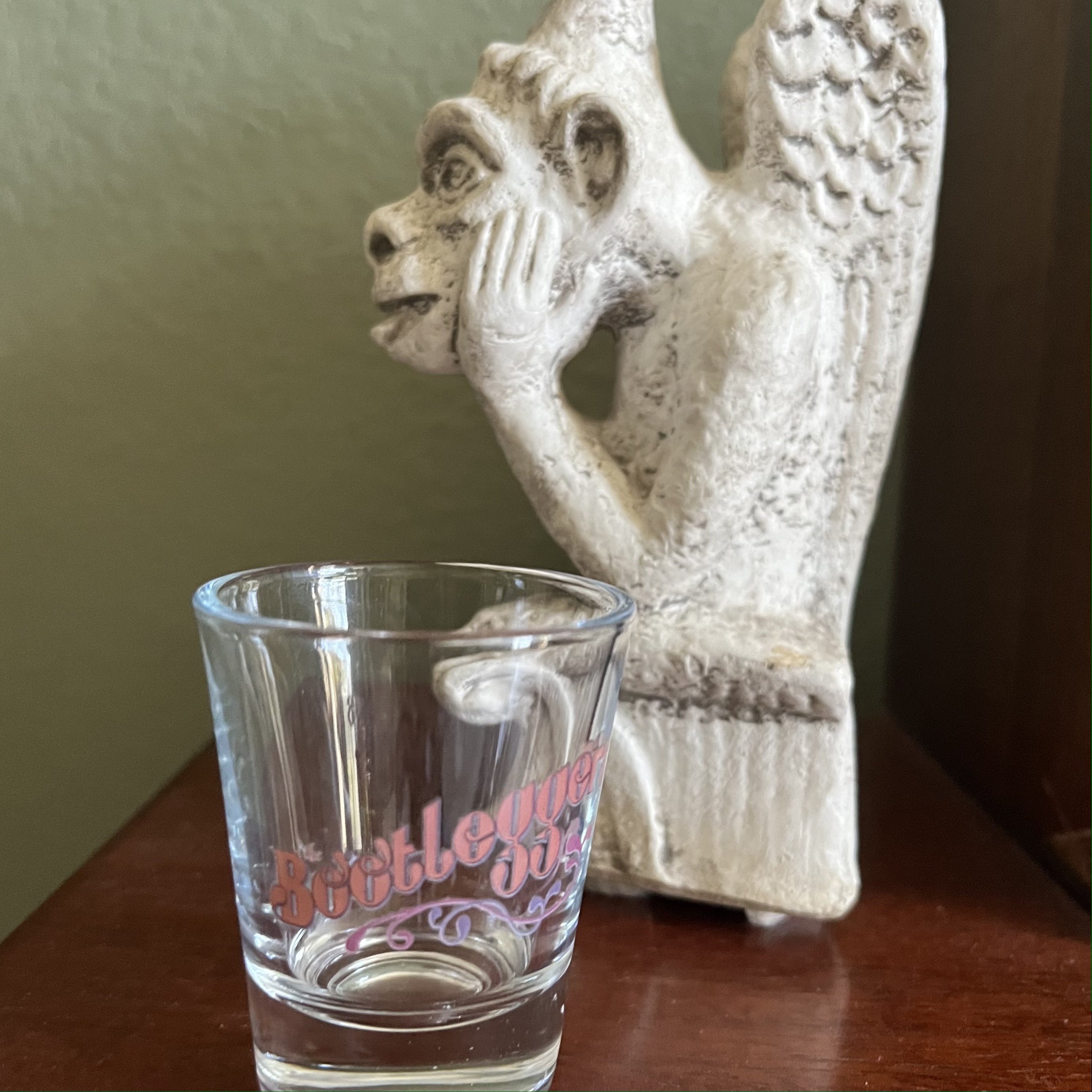 Bootleggers commemorative logo shot glass